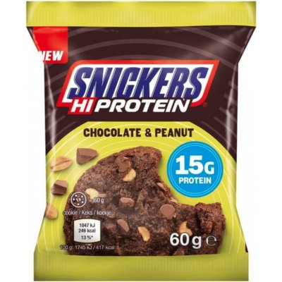 Mars Snickers High Protein Cookie čokoláda/arašídy 60 g – Zboží Dáma