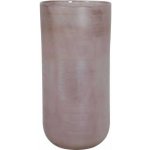 Skleněná proužkovaná růžová váza Tallegna - Ø 20*42 cm - Light & Living – Hledejceny.cz