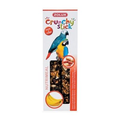 Zolux Crunchy Stick tyčinky papoušek buráky banán 115 g – Zboží Mobilmania