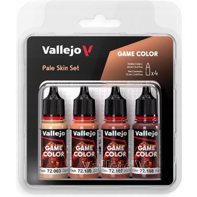 Barva Vallejo 72379 Game Color Pale Skin Set 4x18 ml hnědá – Hledejceny.cz