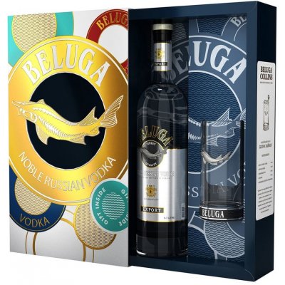Beluga Export Noble Russian Vodka 40% 0,7 l (dárkové balení 1 sklenice) – Hledejceny.cz