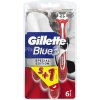 Ruční holicí strojek Gillette Blue3 Red & White 6 ks