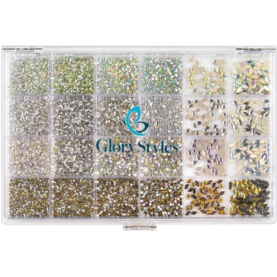 GloryStyles Box s křišťálovými kamínky na nehty – Hledejceny.cz