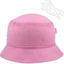 RDX Dívčí letní plátěný klobouk jednobarevný Růžový