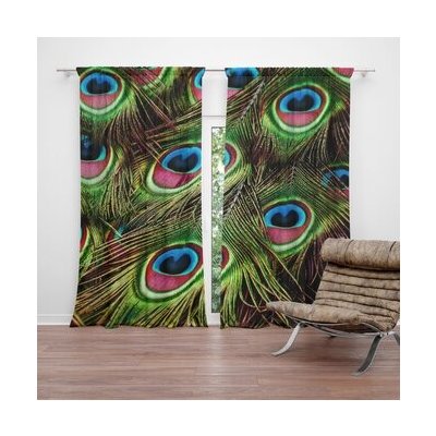 Sablio Závěs Paví peří: 2ks 140x250cm – Hledejceny.cz