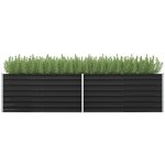 Dekorhome ocelový truhlík antracit 100x40x77 cm – Zboží Mobilmania