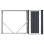 IWHOME Přístřešek na dřevo s kůlnou plechový PLUTOS A 3,07 m² antracit – Zboží Dáma