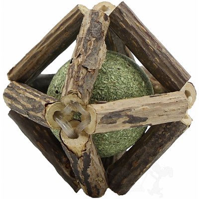 Bubu Pets kulička s catnipem v dřevěné kleci z Matatabi 5,5 cm – Zboží Dáma