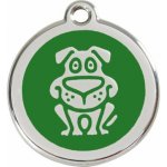 Red Dingo známka Dog Green Pes zelený S 20 mm – Zboží Dáma