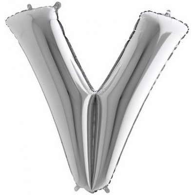 Grabo Balloons Foliové písmeno V stříbrné 102 cm – Zboží Dáma