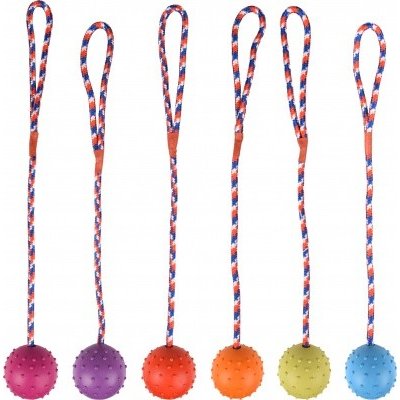 Flamingo hračka pro psy lanový gumový míč se zvonkem 1 ks – Zboží Mobilmania