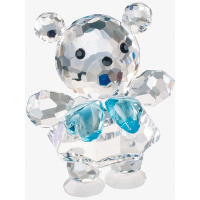 Preciosa Skleněná figurka Medvídek z českého křišťálu Preciosa - modrý 0615 83 – Zboží Dáma