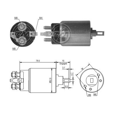 Spínač startéru Hitachi S13-106, 2130-67005 – Hledejceny.cz