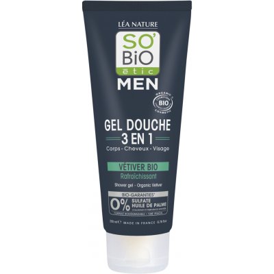 SO’BiO étic Men sprchový gel osvěžující vetiver 200 ml – Hledejceny.cz
