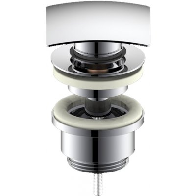 Výpusť umyvadlová click/clack 5/4" celokovová, hranatá – Zboží Dáma