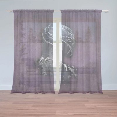 Sablio Záclony BLACK PANTHER z profilu Fialový mlhavý: 2ks 150x250cm – Hledejceny.cz