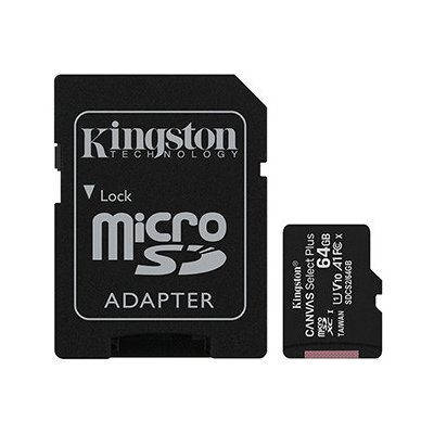 Kingston paměťová karta Canvas Select Plus, 64GB, micro SDXC, SDCS2/64GB, UHS-I