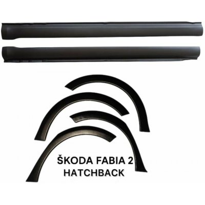 Plastové lemy + prahy Škoda Fabia 2 Hatchkack 2007-2014 – Zbozi.Blesk.cz