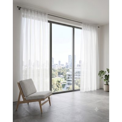 Takoy Hotová záclona 140x250 Voal white-HT-01172 | 140 x 250 cm – Hledejceny.cz