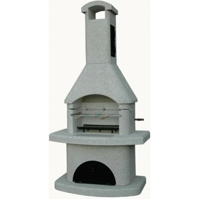 Eneko Zahradní krb Landis s udírnou bílá – Zboží Dáma