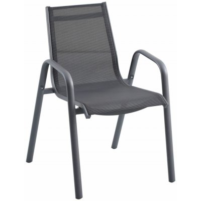 Sunfun Gastro Stohovatelná židle, 68,5 x 57,5 x 88 cm, ocel, textilene, tmavě šedá FCS40444B – Hledejceny.cz