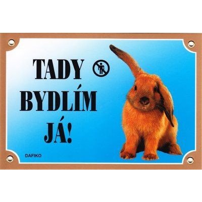 DAFIKO Barevná cedulka Pozor Králík – Zboží Dáma