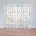 Záclony Barevné trojúhelníčky: 2 ks - 150x250 cm - Sablio – Hledejceny.cz