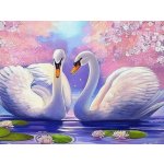Norimpex Diamantové malování Labutí jezero 30 x 40 cm – Sleviste.cz