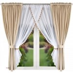 Fliying Sada záclon se sametovým závěsem L 625 béžová 400x155 cm – Hledejceny.cz