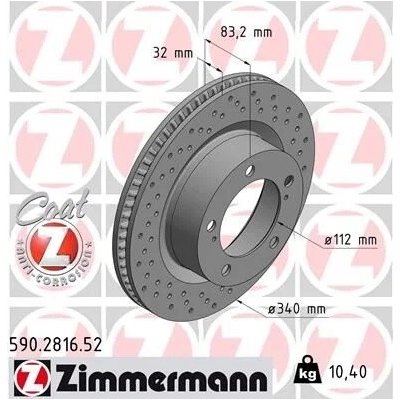 Brzdový kotouč ZIMMERMANN 590.2816.52 – Hledejceny.cz