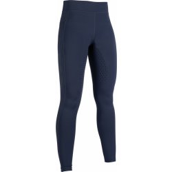 HKM Legíny jezdecké Flow Reflective s gripem dámské deep blue