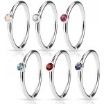 Šperky4U piercing do nosu ucha kruh se světle fialovým kamínkem N01161-TZ – Zboží Dáma