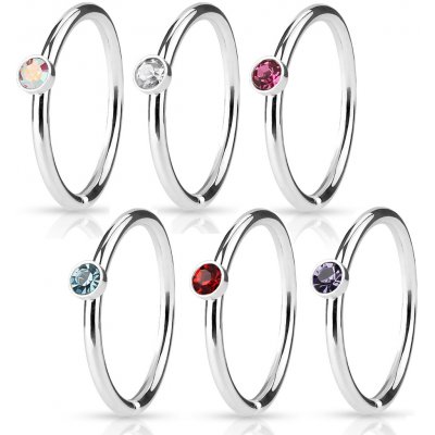 Šperky4U piercing do nosu ucha kruh se světle fialovým kamínkem N01161-TZ – Zboží Dáma