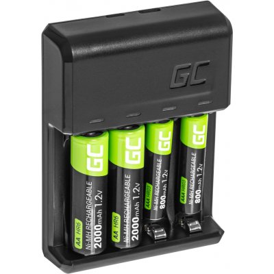 Green Cell GRSETGC03 + 2x AA 2000 mAh, 2x AAA 800 mAh – Zboží Živě