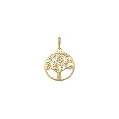 KA 8213 Zlatý přívěsek strom života s kamenem ze žlutého zlata – Zboží Mobilmania