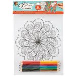 GRAFIX Malování podle čísel s pastelkami Mandaly a vzory 158556 29,5 x 21 cm – Zboží Dáma