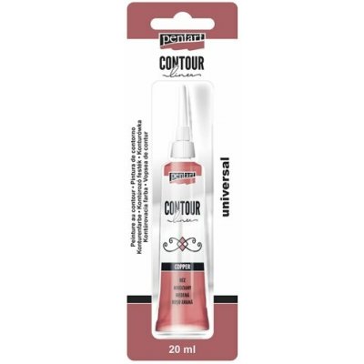 Pentart Konturovací liner metalický 20 ml MĚDĚNÁ – Zboží Dáma