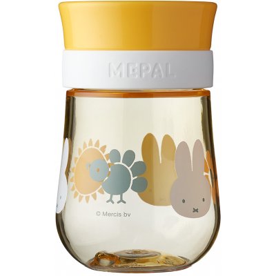 Mepal Mio Miffy Explore žlutý plastový trénovací kelímek hrnek pro děti s brčkem 300 ml – Zboží Mobilmania