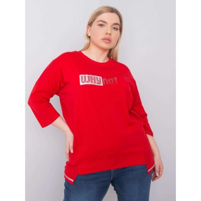 Bavlněné tričko s aplikací červená – Zboží Mobilmania