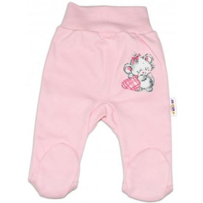 Baby Nellys Bavlněné kojenecké polodupačky Mouse Love růžové – Hledejceny.cz