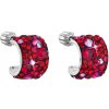 Náušnice Evolution Group visací s krystaly Swarovski červený půlkruh 31280.3 cherry