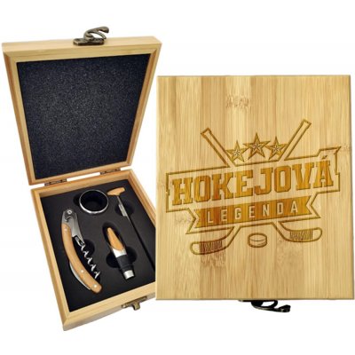 Sablio Dárková sada na víno Hokejová legenda: 147×168×49 mm – Hledejceny.cz