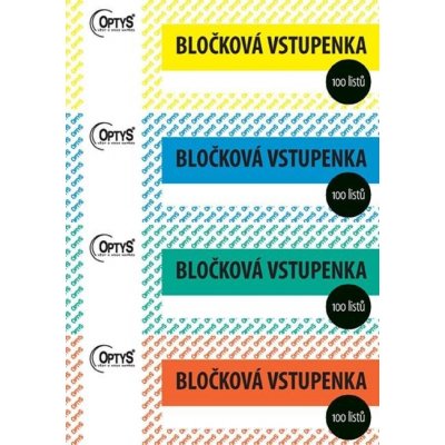 Optys 1267 Bločková vstupenka 1-100