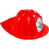 Dětský karnevalový kostým Červená helma hasičská plast