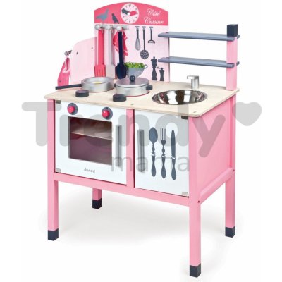 Janod dřevěná kuchyňka Mademoiselle Maxi Cooker 06533 růžová