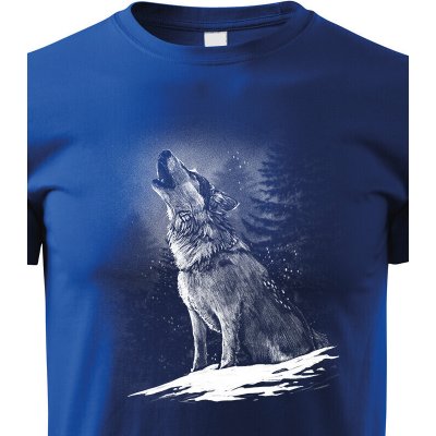 dětské tričko Vlk, modrá – Zboží Mobilmania