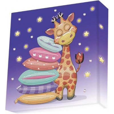 DOTZIES Diamantové malování Spící žirafa 22 x 22 cm