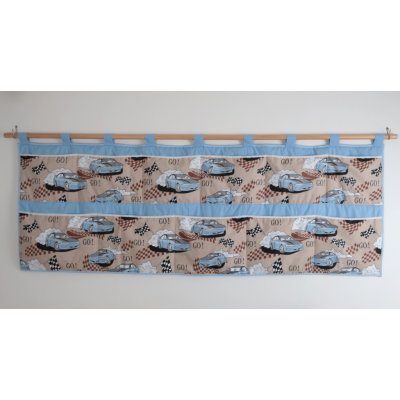 Jan peří kapsář za velkou postel 70x200 cm modré závodní auta/modrá – Zboží Dáma