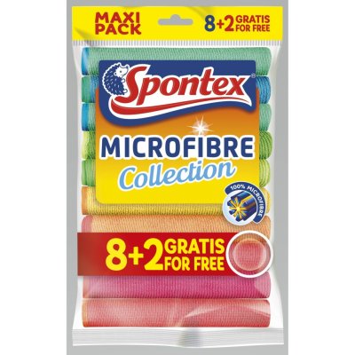 Spontex Microfibre utěrka 30 x 30 cm 8 + 2 ks – Hledejceny.cz