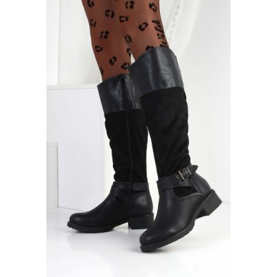 Super in Vysoké kozačky na podpatku 6846B – Zboží Mobilmania